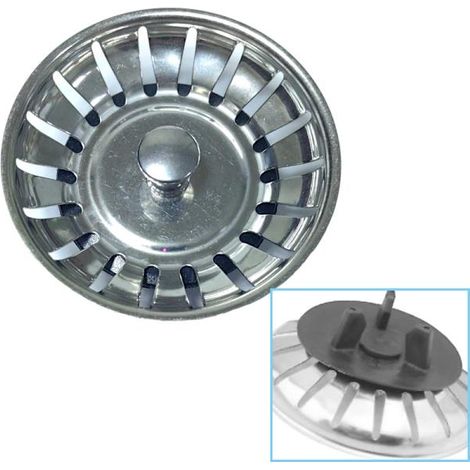 Plug for IKEA kitchen Atlant/Domsjö/sink filter – Silver basket valveExceptional Quality (1/5)