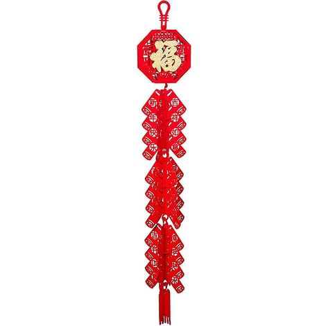 Traditionnel rouge Fu décoration suspendue, chinois Nouvel chance décoration pour printemps fête,A (1/5)