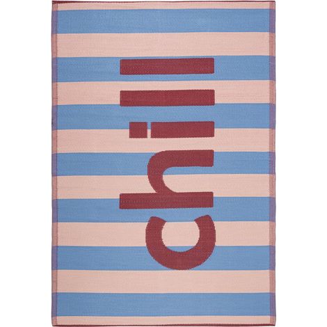 TAPPETO KARERA CHILL ARANCIO BLU 160X230 PER INTERNI ED ESTERNI