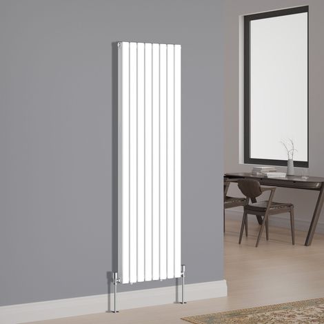 NRG Designer Radiator Oval Column Central Heating Rads Vertical Double 1600x472mm White (1/4)