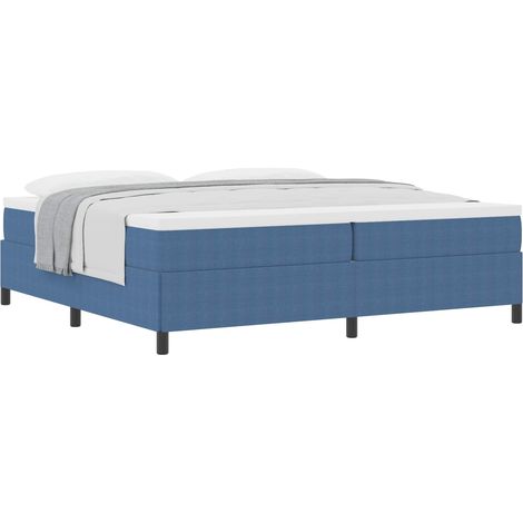 Maison Exclusive - Boxspringbett Blau 200 x 200 cm Cordstoff