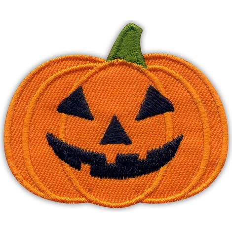 Toppa/distintivo/emblema ricamato a forma di zucca di Halloween Patchion - da cucire