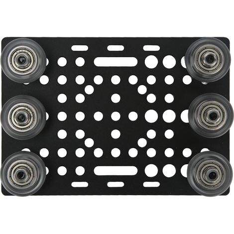 Plaque de portique en aluminium anodisé noir pour imprimante 3D avec poulie transparente de 0,8 à 3,1 pouces (1/5)