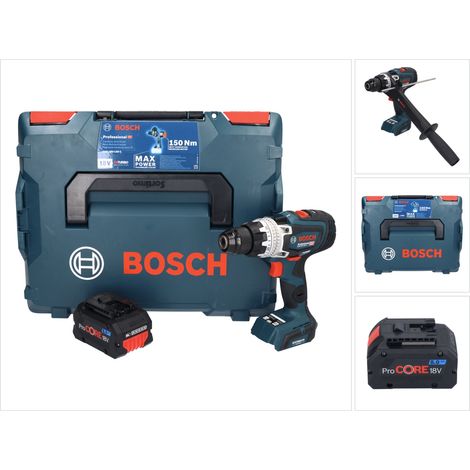 Bosch GSR 18V-150 C Trapano avvitatore professionale a batteria 18 V 150 Nm Biturbo Brushless + 1x batteria ricaricabile ProCORE 8,0 Ah + L-Boxx - senza caricabatterie