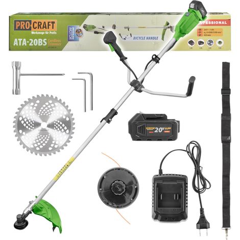 Desbrozadora a batería Procraft ATA-20BS 20 V 420 mm sin escobillas + 1 batería de 4,0 Ah + cargador (1/5)