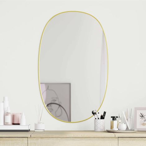 vidaXL Espejo de pared dorado 80x50 cm (1/5)