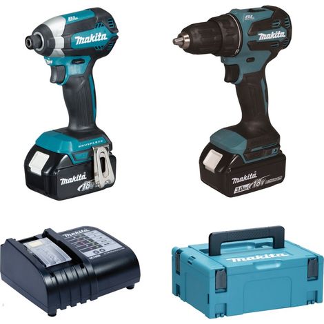 MAKITA Akku-Werkzeugset DDF490 + DTD153 Li-ion LXT 18V DLX2535SJ