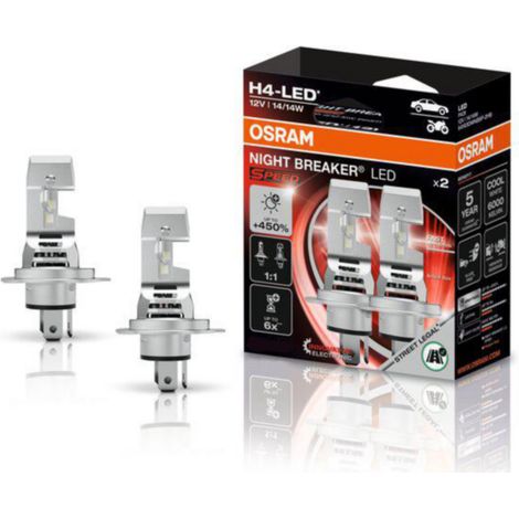Osram Scheinwerferlampe H4 Night Breaker LED Speed 450 2 Stück (1/3)