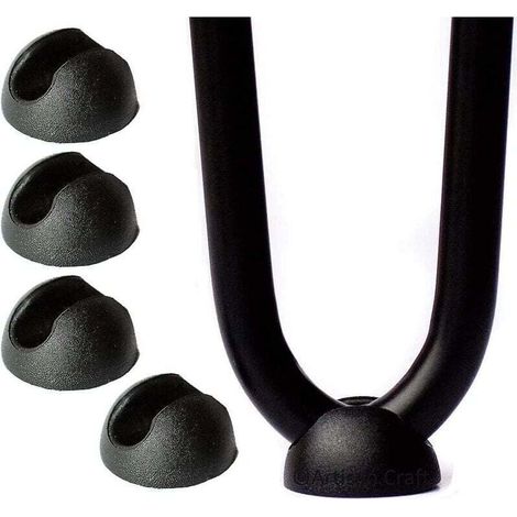 L'emballage est réalisé avec 10 Haarnadel-Möbelbeinschützern aus Silikon – Schwarz10 mm Cisea. (1/4)