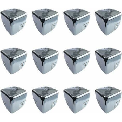 Furniture Protection Metal Corner Protectors Table Corner Guards 12 Pieces Metal Edge Corner Protector Brackets Corner Protectors for Tables and Sharp Furniture (1/4)