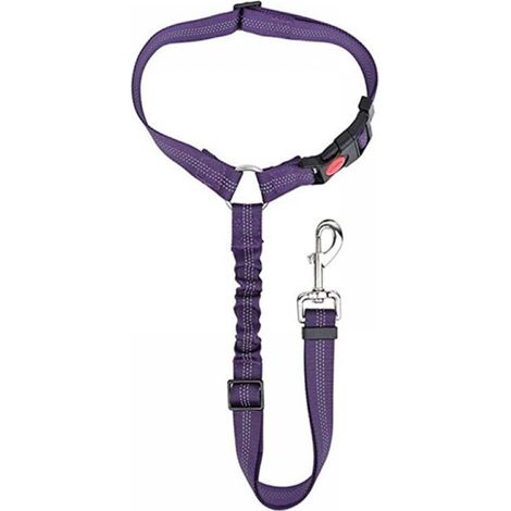 Ceinture De Sécurité Pour Chien - En Nylon Réglable 72-84 Cm - Pour Voiture Avec Appui-Tête - 1 Pièce (1/2)