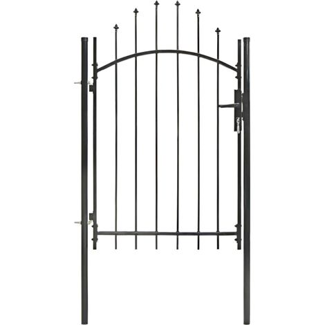 Portail de jardin Acier 1 x 2 m Noir (1/5)