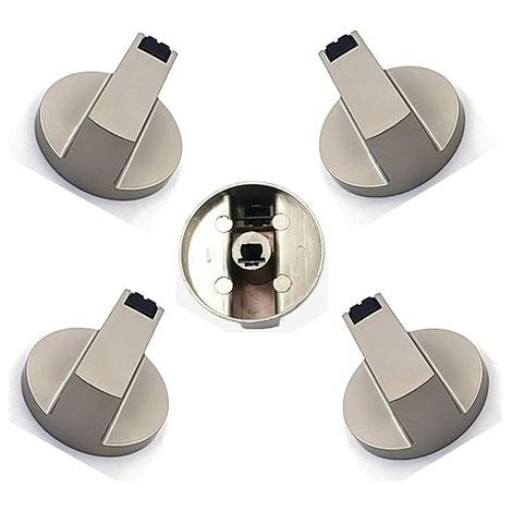 Gas Knobs, Gas Stove, Metal Control Knobs, Universal Zinc Alloy Kitchen Stove Handle (Silver)