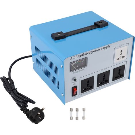Alimentation régulée AC 1500W, convertisseur de tension, transformateur, régulateur automatique, stabilisateur monophasé SVR-1500VA, 160-250V, prise ue
