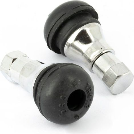Valve TR412 droite courte alu Kyoto pour pneu auto moto scooter