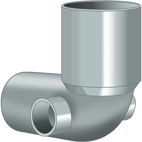 CURVA WC CON 2 ATTACCHI LATERALI ø 100x40x40   Idroweb