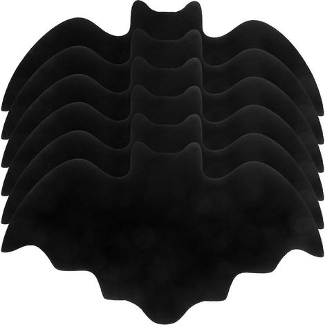 Sets de table chauve-souris en feutrine noire, motif Halloween, 43 x 25 x 0,2 cm, lot de 6. (1/5)