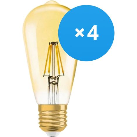 Lot 4x Ledvance Vintage 1906 LED E27 Poire Claire 6.5W 725lm -