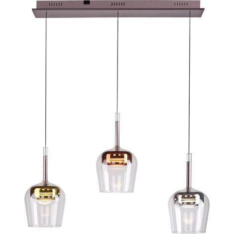 Lampe suspendue 3 lumières Q-Kon plusieurs couleurs - 2742-70 (1/5)