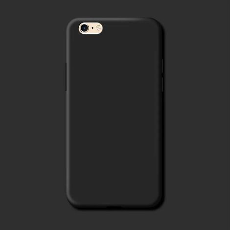 Custodia per iPhone 6/6s, cover posteriore protettiva in silicone TPU liquido antiurto, compatibile anche con iPhone 6/6s Plus, nera.