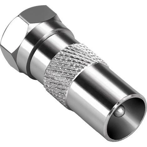 Adaptador coaxial macho a tipo f macho  Gris