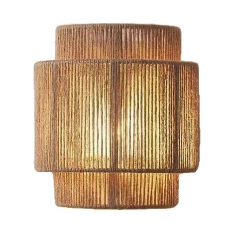 Aplique de pared de estilo bohemio, estándar europeo, casquillo E27, con bombilla de luz cálida de 12 vatios. (1/5)