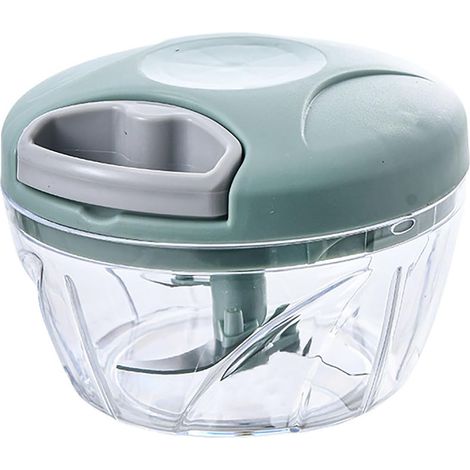 Spremiaglio manuale e tagliaverdure - versatile tritaaglio, macina noci, affettatrice manuale e tagliaverdure a filo per una preparazione efficiente degli alimenti (verde, piccolo)