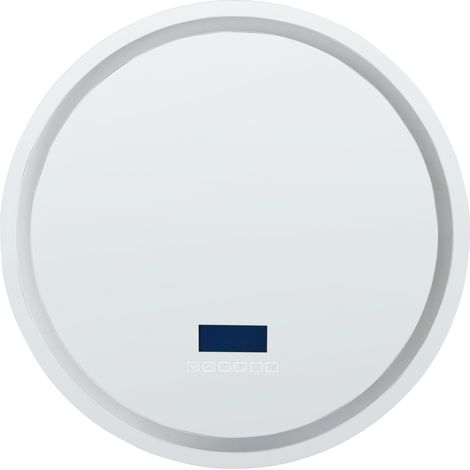 Espejo de baño LED moderno redondo con altavoz Bluetooth 60 x 60 cm plateado Brognon