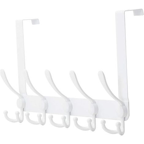 Crochet De Rangement - Crochet Pour Porte 5 Branches En Acier Inoxydable - Porte-Serviettes Et Porte-Manteaux Pour Salle De Bain Et Couloir - 1 Pièce (1/5)