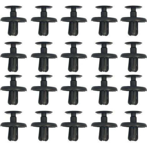 20 clips de sujeción para protector contra salpicaduras, de nailon, tipo presión, 90467-07201, repuesto para Lexus Toyota - Negro (1/4)