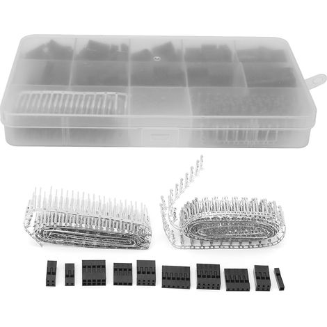 Kit 610 Pièces Connecteurs Broches à Sertir Fiches Terminales Électriques Nylon Matériel Auxiliaire 2,54 mm (1/5)