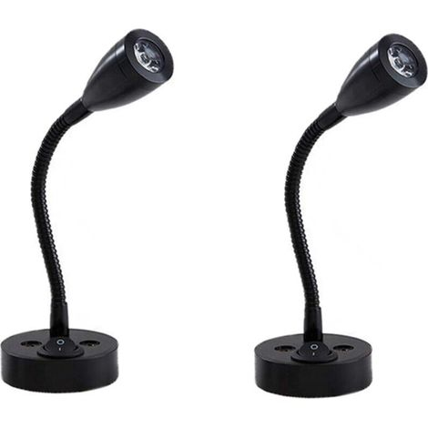 Lampes de lecture LED 12V – Lumière blanche 6000K – Interrupteur réglable – Pour camping-car, caravane, bateau