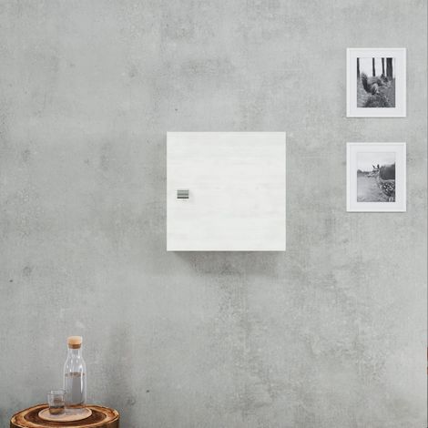 Pensil Cubo 45Cm Con Puerta Y Estante Roble Blanco  Facile (1/4)