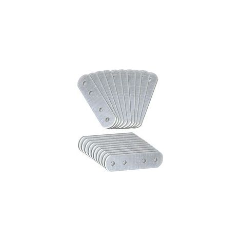 20 x Plaques d'assemblage perforée plates (77 x 16 ) Plaques de raccord, Plaques de connexion, Supports de Fixation Droits Plats Métalliques, en acier galvanisé
