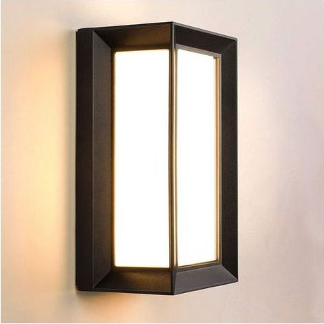 TAISHENGDA Außenwandleuchte, Aluminium-Außenwandleuchte, moderne Außenwandleuchte, IP54 wasserdicht, 870 lm, 3000 K warmweiß, 18 W, Schwarz (1/5)