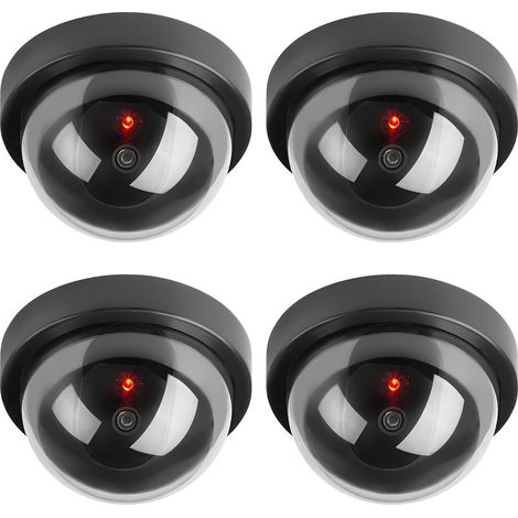 Attrappen-Dome-Kamera – 4er-Pack – mit blinkender LED – visuelle Abschreckung – für den Innen- und Außenbereich (1/5)