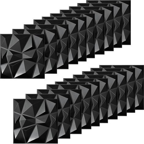 20 pièces de Papier Peint 3D en Briques et Pierres Autocollantes, 30 × 30 cm Panneaux Muraux Adhesif 3D, Wall Panel, Plaque PVC Murale Decorative, Parement Mural Exterieur Salle de Bain (1/5)