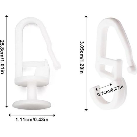 Accessoires pour rideaux : 50 nano-poulies et 50 poulies en forme de S