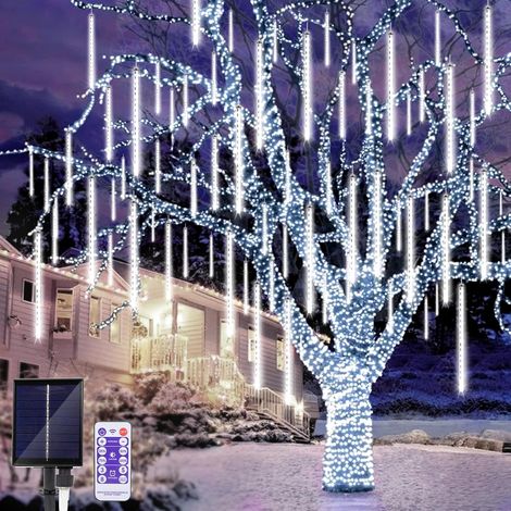 Guirlande lumineuse solaire à DEL d'extérieur de 30 cm, 10 tubes à DEL étanches, guirlande lumineuse à DEL pour jardin, arbre de Noël, cour, fête, balcon, rue (1/5)