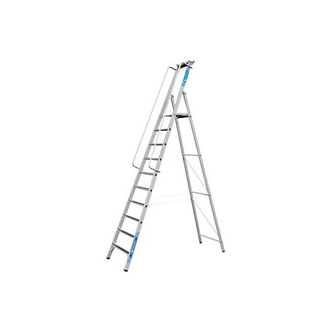 ZARGES  Scala a libro in alluminio con grande piattaforma  con