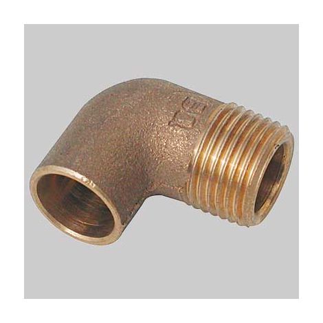 GOMITO BRONZO FILETTATO MASCHIO A SALDARE FEMMINA  14 x 1/2     MADE IN ITALY