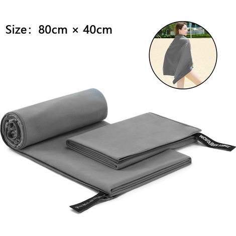 Serviette Camping Microfibre, Extérieur Séchage Rapide Légère, Voyage Sport, 2 Tailles