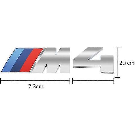 Compatible avec les autocollants logo M de BMW pour voitures M3 M5 1m X3m X5m X6m, cylindrée modifiée, série Standard-4 [m Standard + 4] (deux paquets) (1/4)