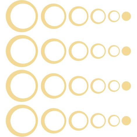 sourcing map Stickers muraux miroir acrylique 4 ensembles 24 pièces Autocollants circulaires