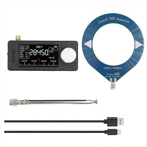 Mini récepteur radio de poche SI4732 avec interface SMA, mini antenne boucle et radio AM/FM USB. (1/5)
