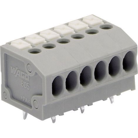 Bornier à ressort WAGO 805-103 1.50 mm² Nombre de pôles 3 gris 1 pc(s)