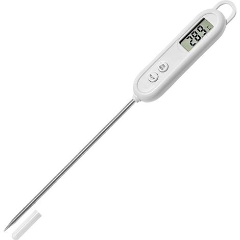 Thermomètre Cuisine, Thermomètre À Viande, Thermomètre Numérique Digital avec Sonde Longue, Thermomètre Alimentaire, Thermomètre Cuisson avec Écran LC (1/5)