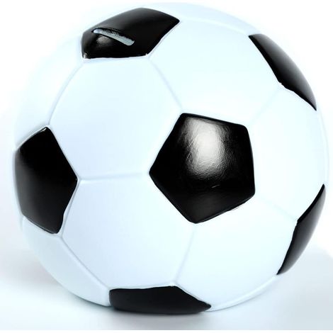 BEBUSINGOTO Fußball-Sparschwein für Jungen, unzerbrechliche Spardose mit Fußball-Sportthema, Geschenk zur Fußball-Weltmeisterschaft für Kinder (1/4)