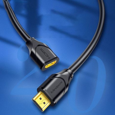 Câble d'extension HDMI mâle vers femelle 2.0 4K 60Hz pour moniteur PC - Haute Définition - Noir 1 m (1/4)