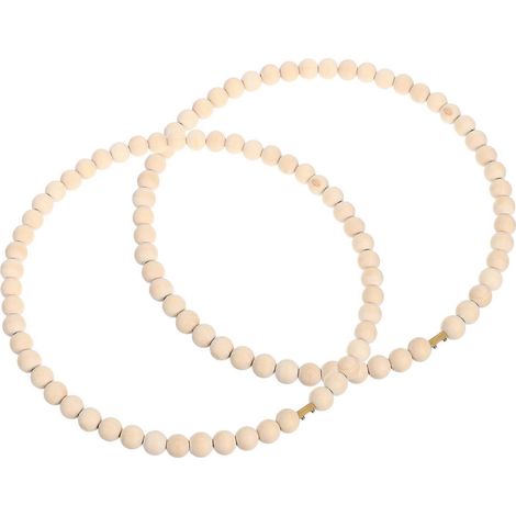Couronne de perles en bois à faire soi-même (2 pièces) - Attrape-rêves à fabriquer soi-même pour la décoration intérieure (1/5)
